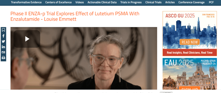 Lu-177-PSMA合併使用Enzalutamide可改善轉移性去勢療法抗性攝護腺癌的整體存活期