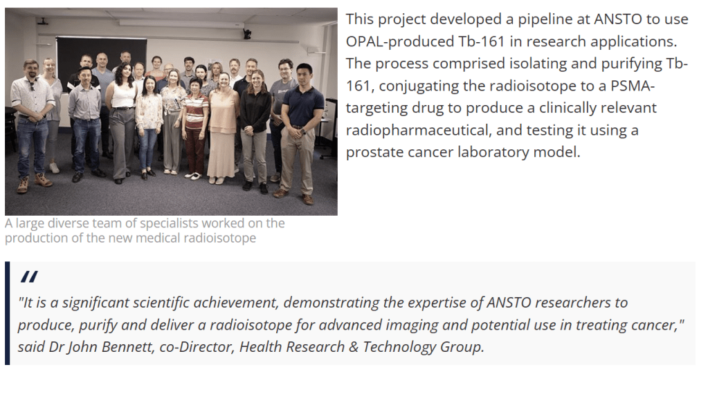 新診療同位素 Terbium‑161（Tb-161）亮相